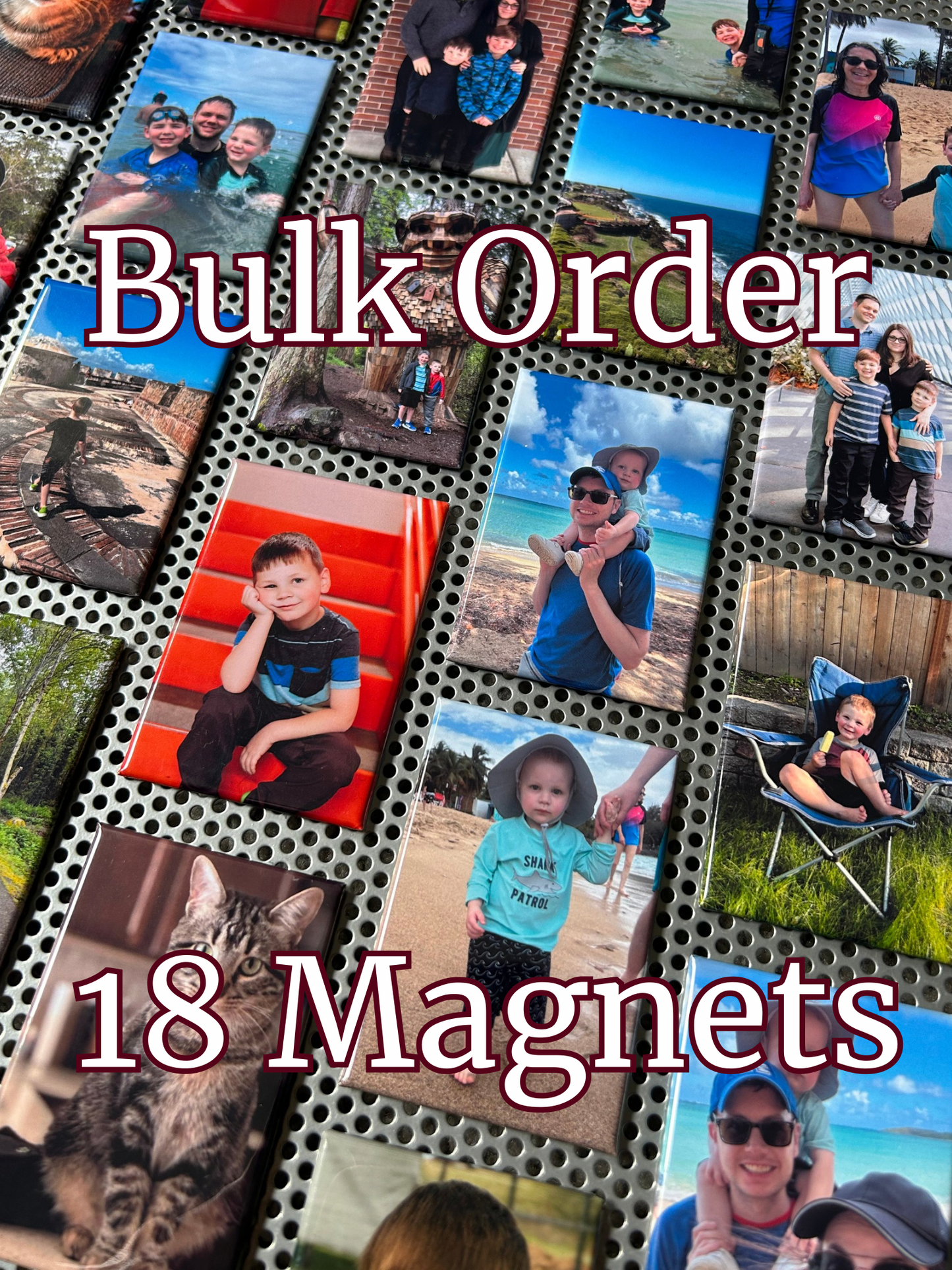Custom Photo Magnets - Bulk Order of 18